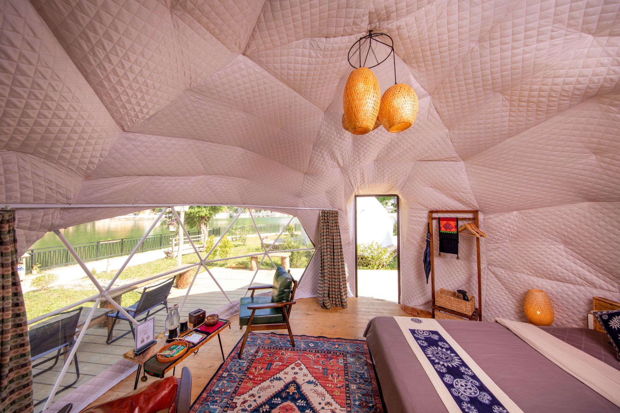 Không gian glamping tại Mai Chau Lodge